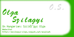 olga szilagyi business card